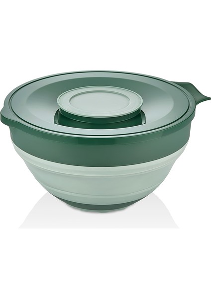 Qlux Katlanır Mikser Kabı Kamp Karavan Kapaklı Saklama Kabı Katlanır Kapaklı Kase fiyatları