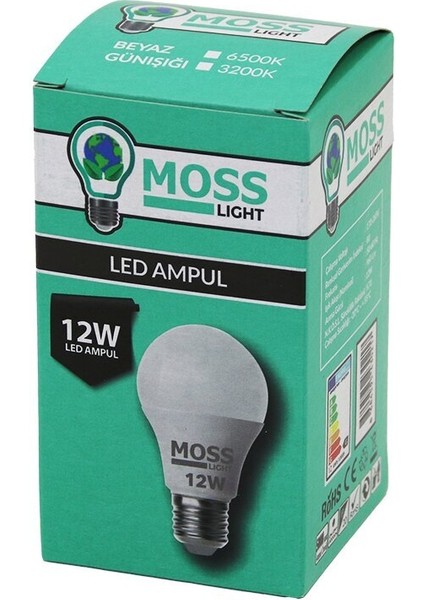 Moss Lıght 12W Beyaz LED Ampul E27 960LM 6500K (3791) fiyatları