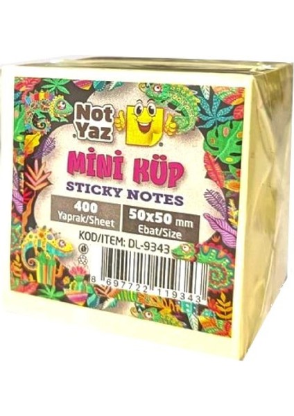 Not Yaz 5x5 400 Yaprak Yapışkanlı Not Kağıdı Sarı (DL-9343)