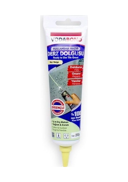 Vodabond Kullanıma Hazır Derz Dolgusu 400 gr Beyaz