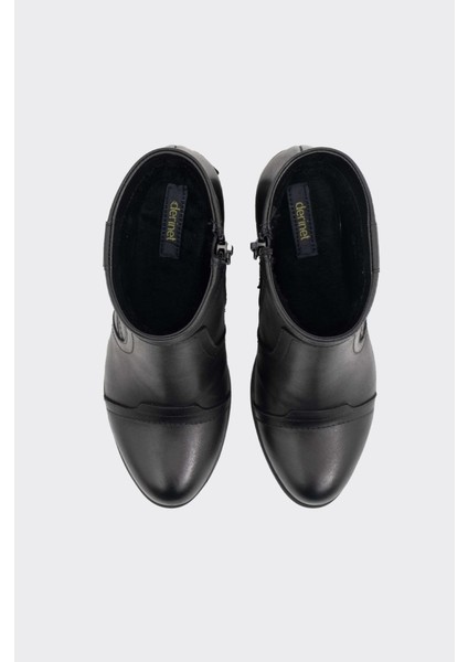 Hakiki Deri Kısa Topuklu Fermuarlı Kadın Bot fırsatları