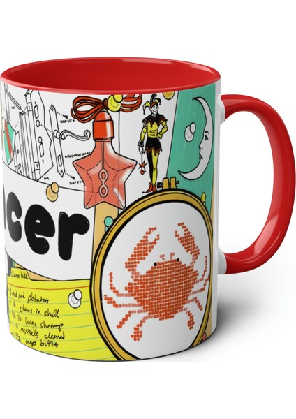 Yengeç Burcu Baskılı Kupa modelleri