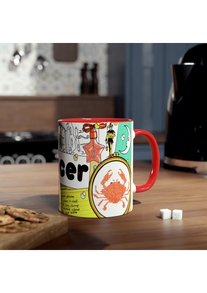 Yengeç Burcu Baskılı Kupa