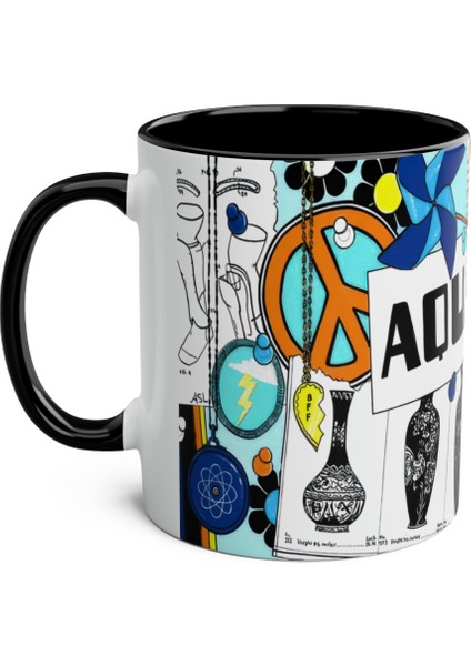 Kova Burcu Baskılı Kupa