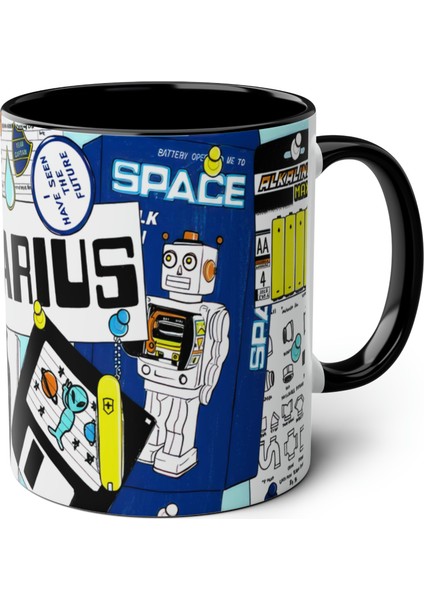 Kova Burcu Baskılı Kupa modelleri