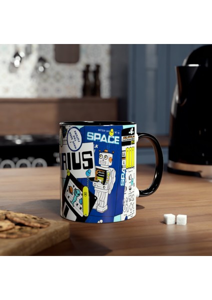 Kova Burcu Baskılı Kupa