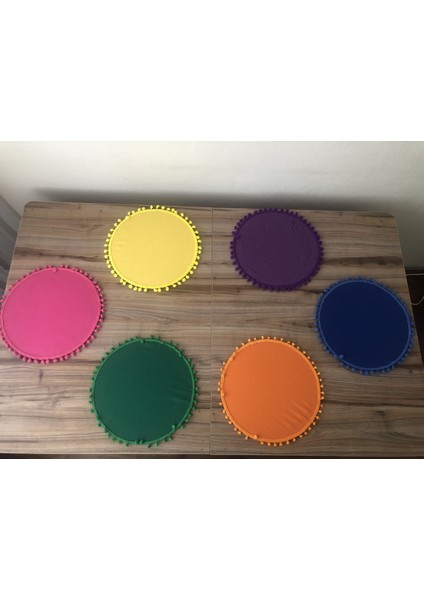 Karışık Renkli Ponponlu Supla 33 cm (Mdf Dahil) (6 Adet) fiyatları