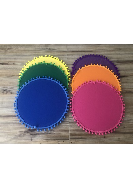 Karışık Renkli Ponponlu Supla 33 cm (Mdf Dahil) (6 Adet) modelleri