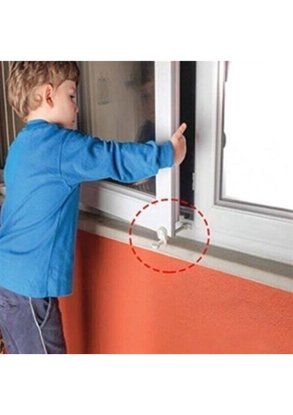 Bebek Çocuk Evcil Hayvan Güvenlik Ayarlanabilir Koruyucu Pencere Havalandırma Kilidi (4490) fırsatları