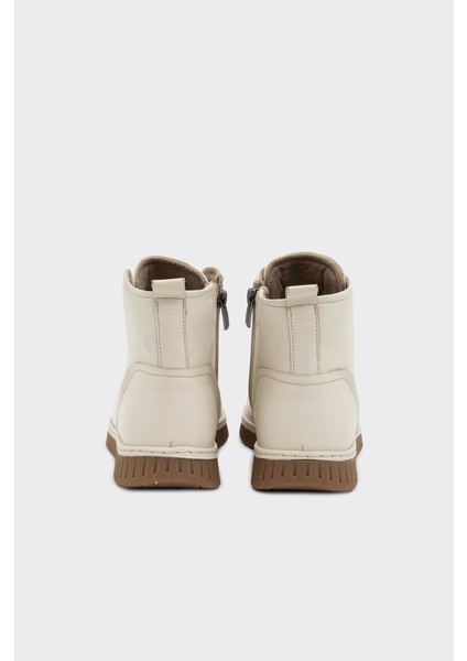 Hakiki Deri Fermuarlı Lastik Bağcıklı Kadın Bot fırsatları