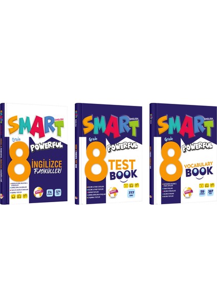 8. Sınıf Powerful Ingilizce Fasikülleri + Test + Vocabulary Seti 3 Kitap