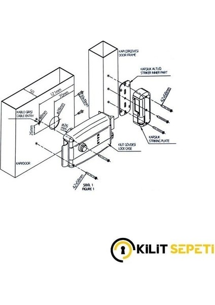 Kale 157EL Elektrikli Tirajlı Kilit Nikel indirimleri