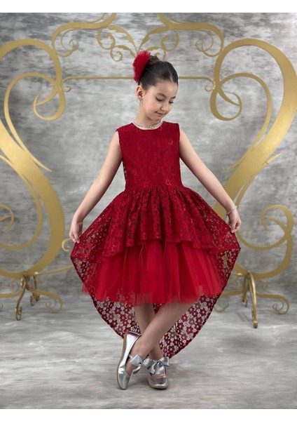 Kız Çocuk Kuyruklu Desenli Elbise Toka 'li fırsatları