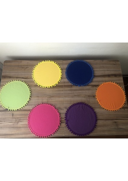 Karışık Renkli Ponponlu Supla 33 cm (6 Adet) (Mdf Dahil) fiyatları