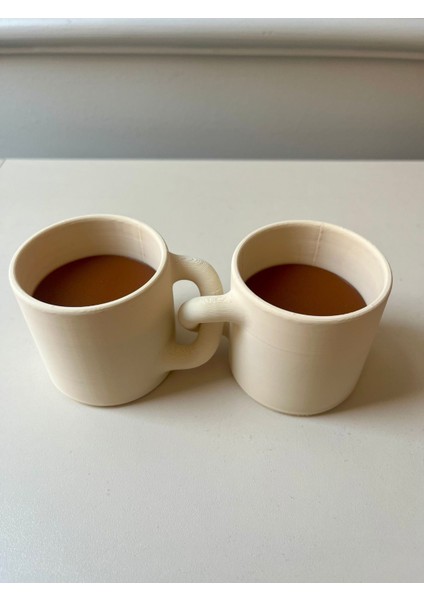 Kahve Köşesi Sevimli Biblo, Bej Kahve Bardağı Çifti, Dekoratif Obje Biblo fiyatları