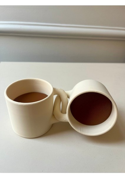 Kahve Köşesi Sevimli Biblo, Bej Kahve Bardağı Çifti, Dekoratif Obje Biblo modelleri