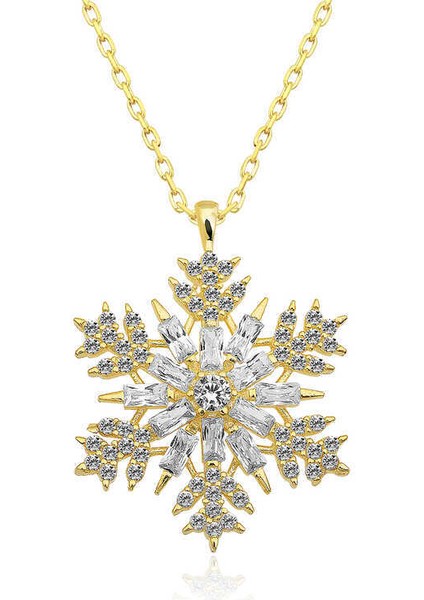 Gümüş Gold Kar Tanesi Kolye fiyatları