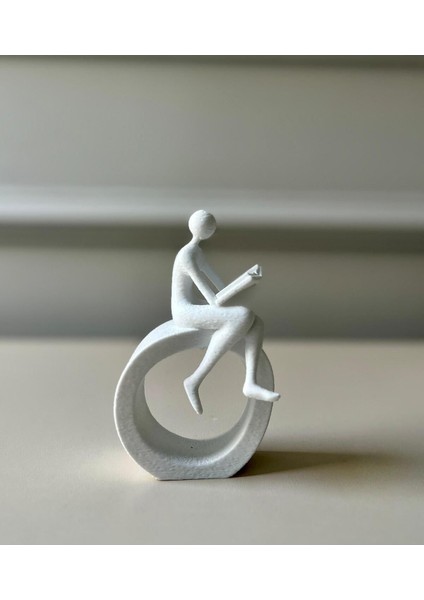 Kitap Okuyan Iskandinav Tarzı Biblo Heykel Figür Dekor Dekorasyon