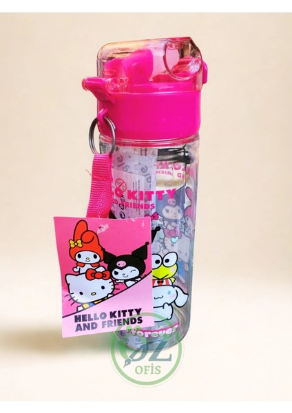 Lisanslı Hello Kitty And Friends 500ML Pipetli Kilitlenebilir Kapak Matara modelleri