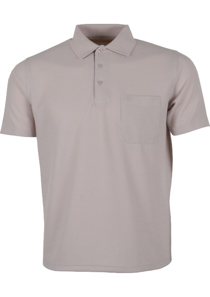 Erkek Tişört Yakalı Cepli Waffle Kumaş RAR01318