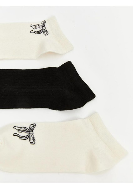 Lcw Kurdele Baskılı Kadın Patik Çorap 5'li Paket (W5) fiyatları