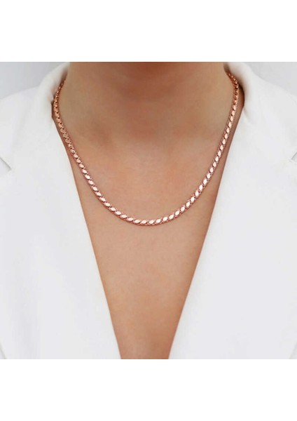 Gümüş Rose Pullu Arpa Zincir modelleri