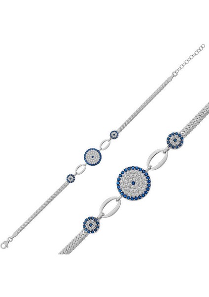 ​gümüş Nazar Boncuklu Bileklik