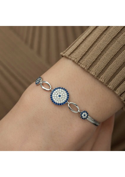 ​gümüş Nazar Boncuklu Bileklik modelleri