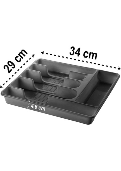 Çekmece Içi Kaşıklık 6 Gözlü Antrasit fiyatları