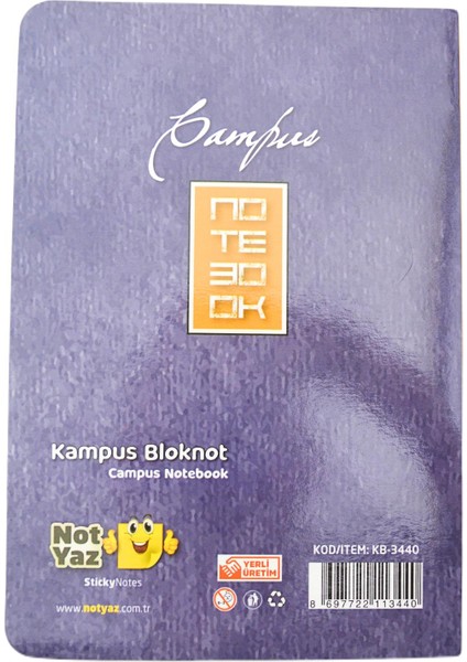 20X13 64 Yaprak Kampüs Bloknot Start Smiling Çizgili (KB-3440) fiyatları