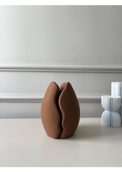 Kahve Çekirdeği Dekor Vazo Kahve Köşesi Aksesuar 15 cm