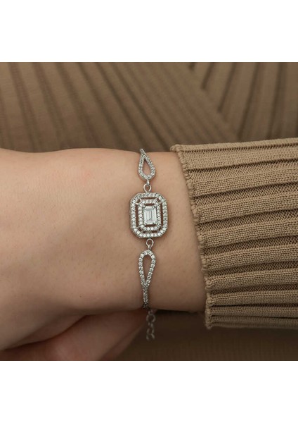 ​gümüş Dikdörtgen Baget Bileklik fiyatları
