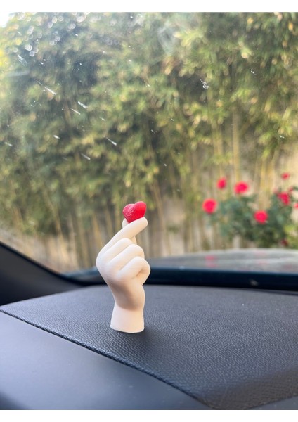 Korean Heart Dekoratif Torpido Süsü Araba Süsü-Korean Finger Heart Araç Içi Aksesuar-Oto-Kore Selamı fiyatları
