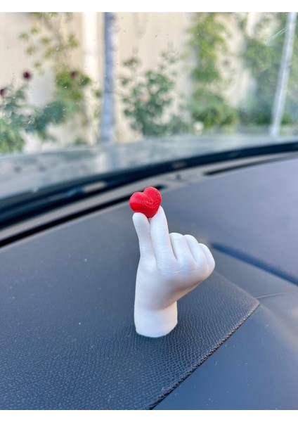 Korean Heart Dekoratif Torpido Süsü Araba Süsü-Korean Finger Heart Araç Içi Aksesuar-Oto-Kore Selamı modelleri