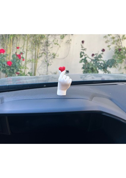 Korean Heart Dekoratif Torpido Süsü Araba Süsü-Korean Finger Heart Araç Içi Aksesuar-Oto-Kore Selamı fırsatları