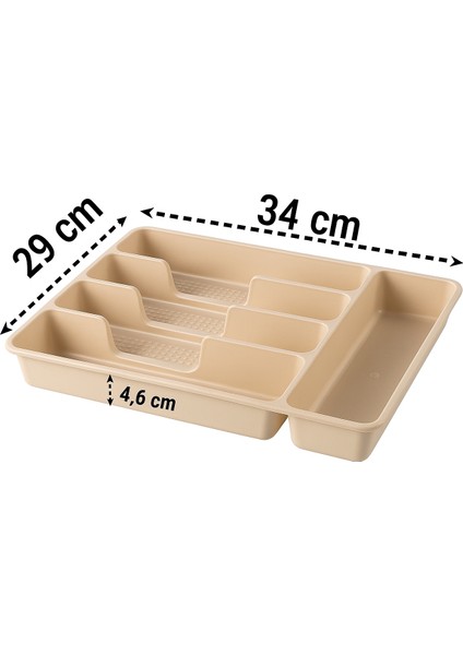 Çekmece Içi Kaşıklık 6 Gözlü Bej