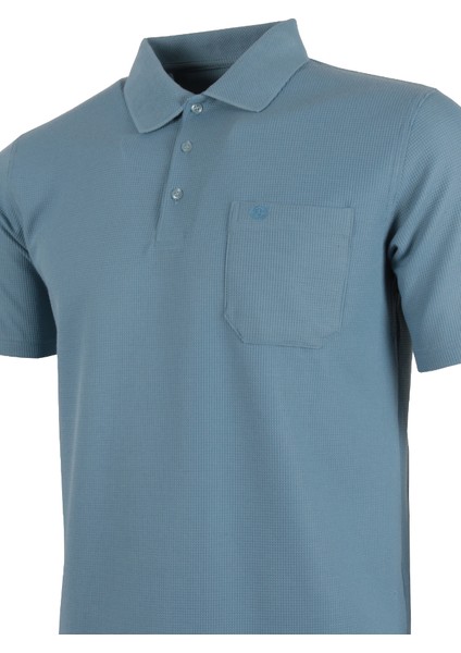 Erkek Tişört Yakalı Cepli Waffle Kumaş RAR01317 fırsatları