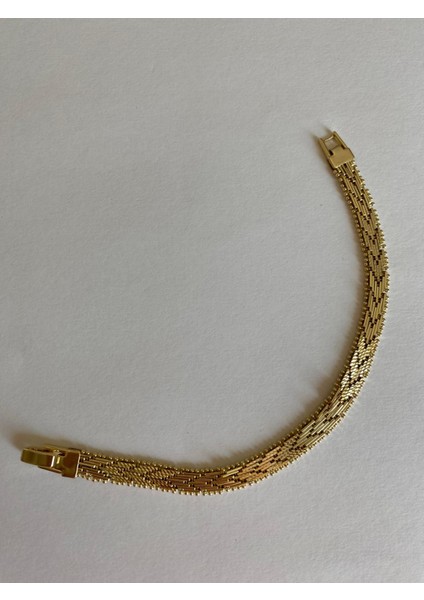 Xuping Özel Seri 14K V Desen Hasır Kuyumcu Işçiliği Gold Bileklik indirimleri