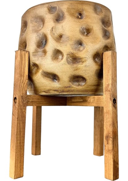 Ev Dekorasyon Aksesuar Naturel Desenli Toprak Saksı Saksılık Salon Çiçeklik 4 Ayaklı 19 cm modelleri