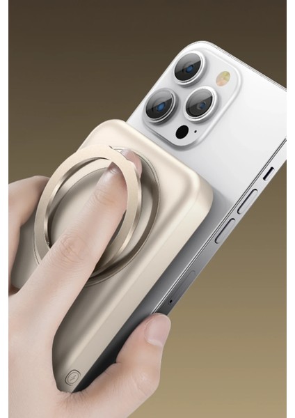 YP60 Magsafe Powerbank 3in1 10.000 Mah 20W Type-C 18W USB ve 15W Kablosuz Şarj Çıkışlı Pd Magsafe Wireless Standlı - Titanyum Gold fiyatları