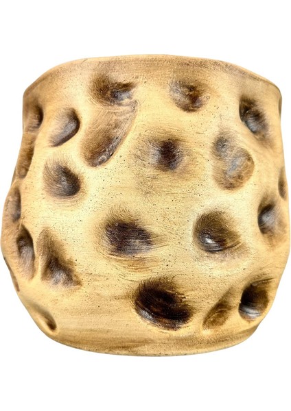 Ev Dekorasyon Aksesuar Naturel desenli Toprak Saksı Saksılık Salon Çiçeklik 19 cm modelleri