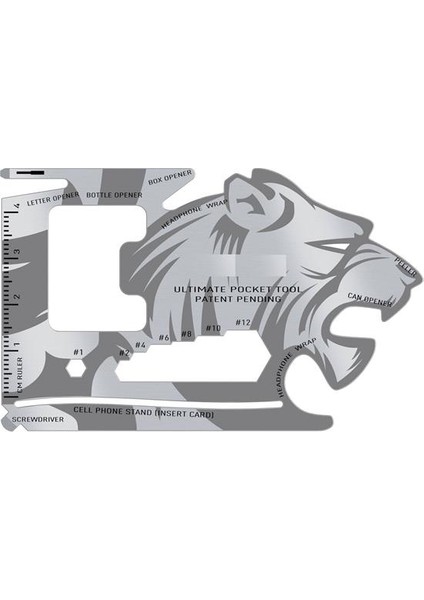 18 Fonksiyonlu Cüzdan Içi Aslan Tasarımlı Kart Acil Durum Kiti (4490) fiyatları