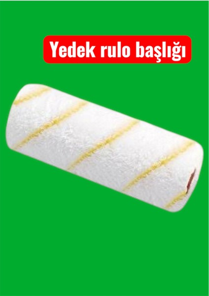 4lü Profesyonel Boyacı Seti Kapı Dolap ve Benzeri Alan Boyama Fırça Plastik Rulo Yedek Rulo Başlık