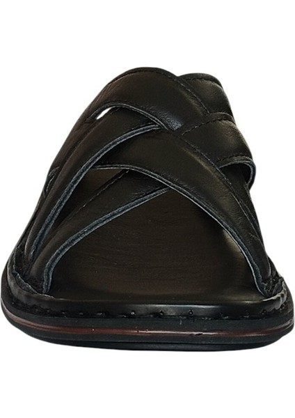 25Y Trv-11 Siyah Erkek Hakiki Deri Günlük Terlik fırsatları