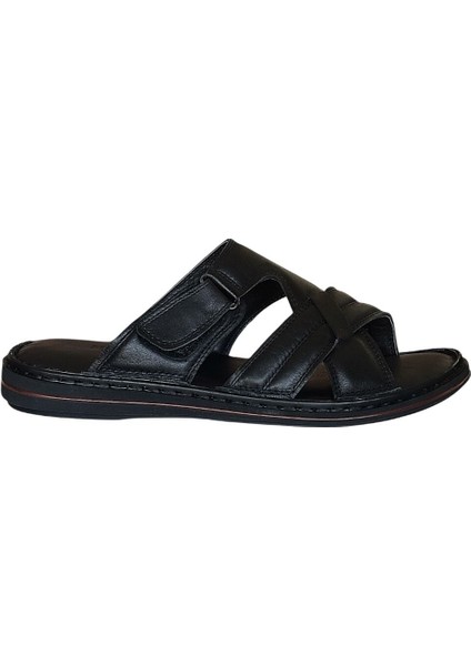25Y Trv-12 Siyah Erkek Hakiki Deri Günlük Terlik fiyatları