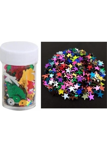 Mileo Elişi Pulu Karışık Renk Yıldız Tüp - 4 Adet