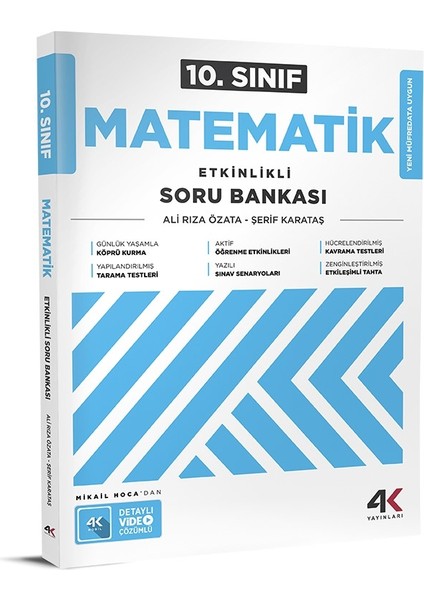 4K 2026 10. Sınıf Matematik Etkinlikli Soru Bankası