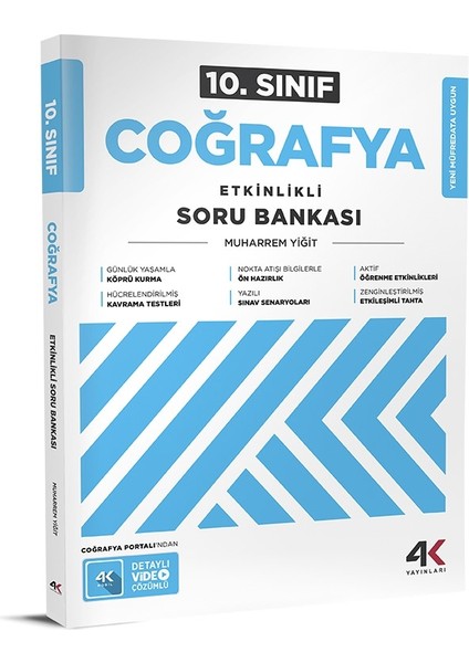 4K 2026 10. Sınıf Coğrafya Etkinlikli Soru Bankası