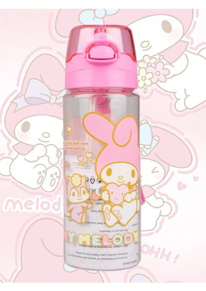 Lisanslı My Melody 500ML Pipetli Kilitlenebilir Kapak Matara