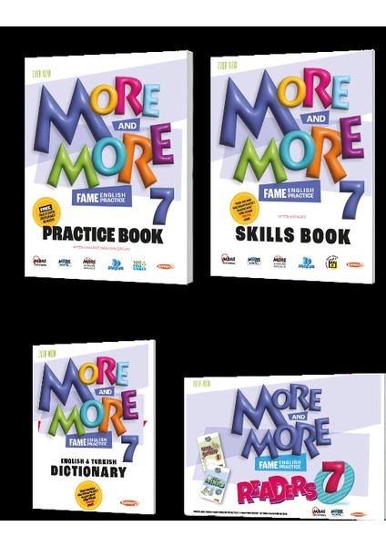 7 More&more Practıce Book & Skılls Book & Dıctıonary & Readers (4 Lü Set)